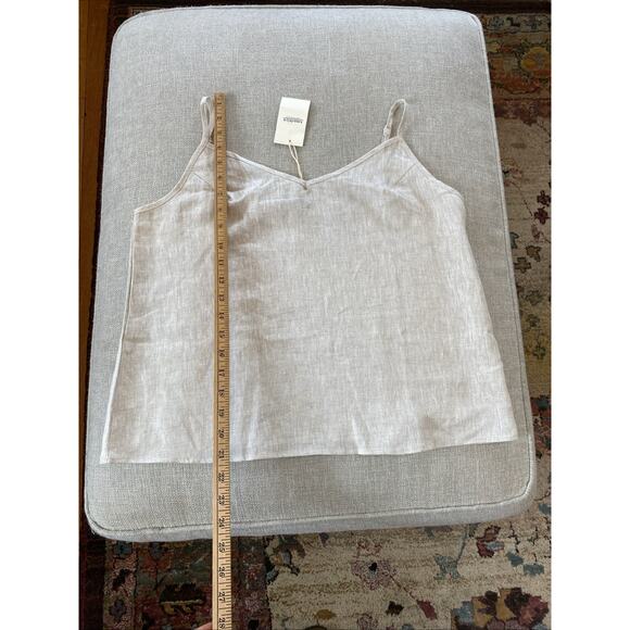 NEW Amazhiyu 100% Linen M Top Tank Womens Hemp Flax Tan Natural Minimal BOHO - Picture 8 of 13